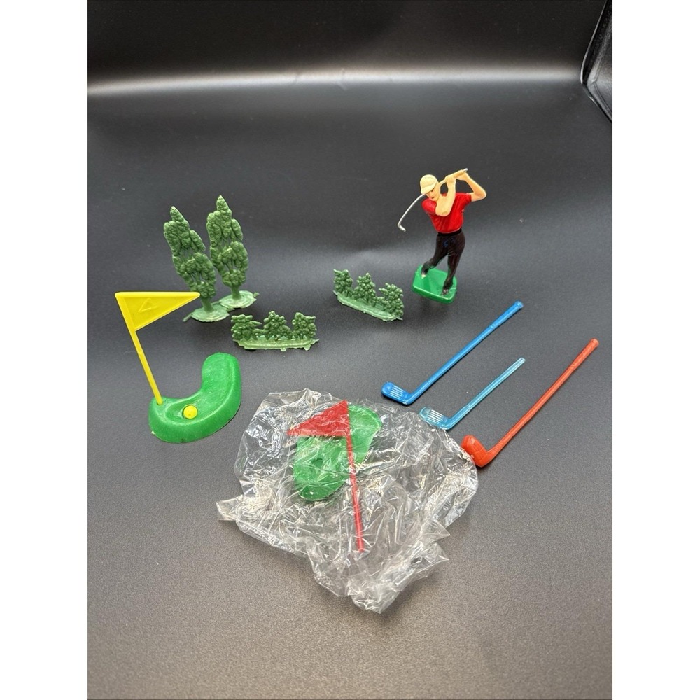 Vintage Golf Player Cake Topper Figures Made In Hong Kong‎